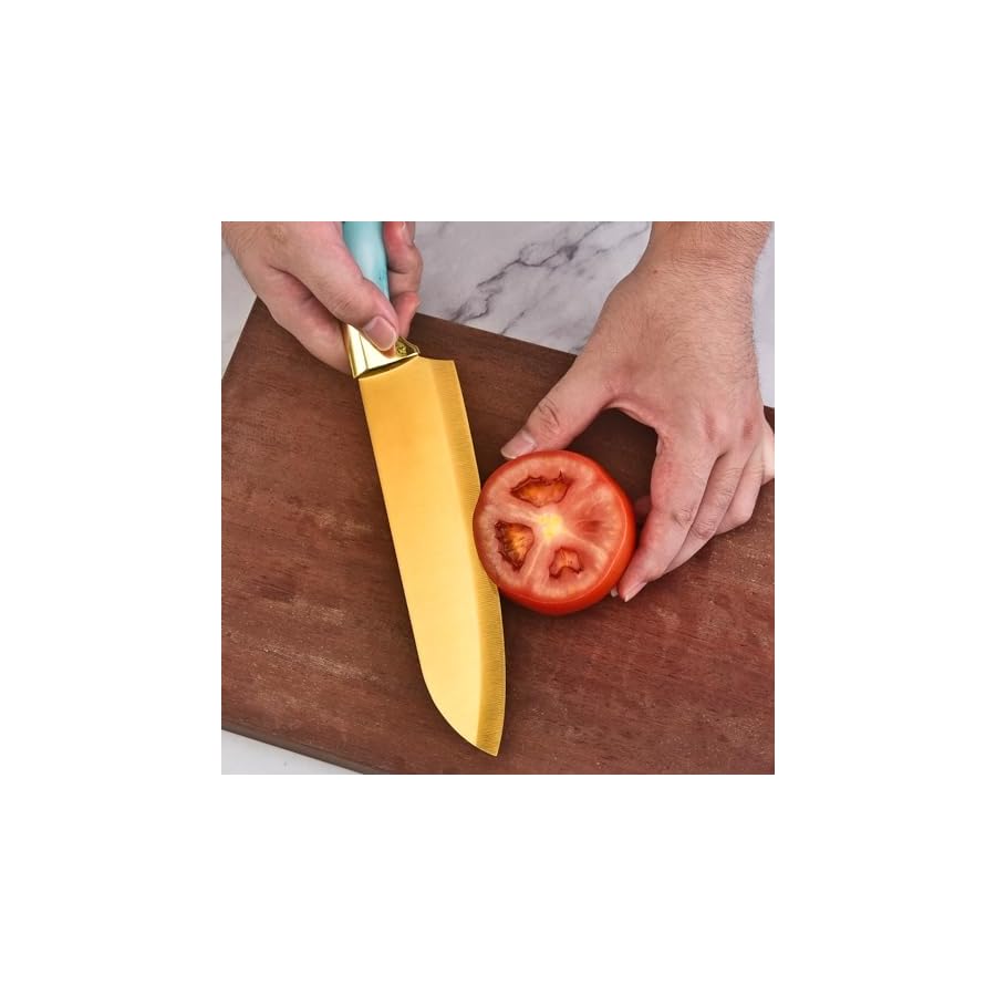 Knife-Set-Non-Stick-Thick-and-Sharp-Stainless-Steel-Kitchen-Knives-Set-with-Wood-Block-14-Pcs-Cutlery-Knives-Block-Set-with-Steak-Knife-Bread-Knife-Scissors-Chef-Quality-Green-Handle-Gold-Blade Knife Set, Non Stick Thick and Sharp Stainless Steel Kitchen Knives Set with Wood Block, 14 Pcs Cutlery Knives Block Set with Steak Knife, Bread Knife, Scissors, Chef Quality, Green Handle Gold Blade