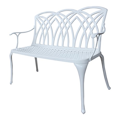 Preisvergleich Produktbild Lazy Susan - April Gartenbank aus Aluminium, Weiß