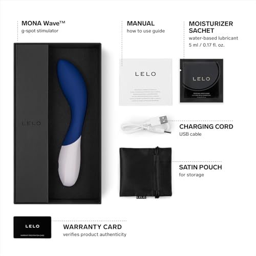 Image of LELO Mona Wave Personal Massager for Women, G Spot Vibrator with WaveMotion Technology, Sex Toy for Women with 10 Vibration Patterns, G Spot Dildo, Female Sex Toy, Blue