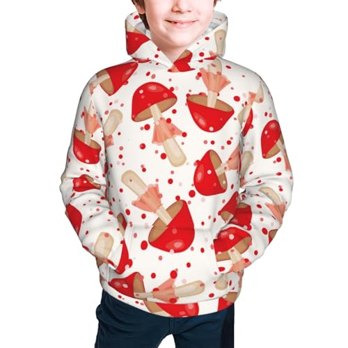Cute Mushroom Kid Hoodies Boys Sweatshirts Girls Pullover with Pocket3