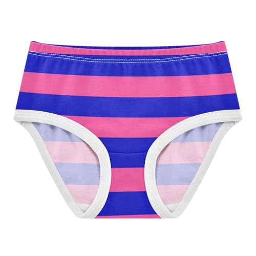Dark Pink Navy Stripe Toddler Girls's Underwear 2T