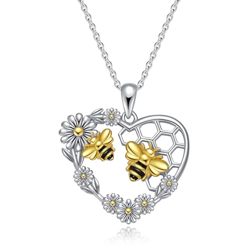 Heart Necklace 925 Sterling Silver Flower And Animal Pendant Jewelry Gifts for Women