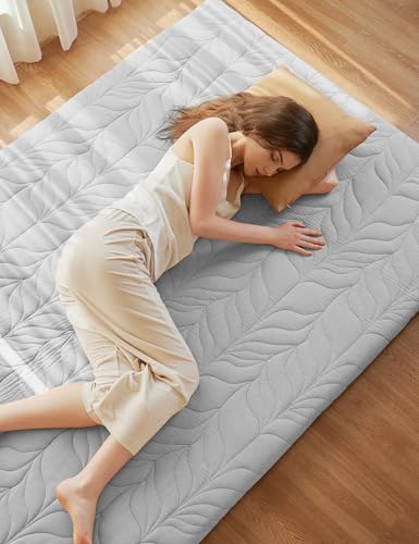 Opiniones y reviews de Estructuras para futones los mejores 10. 46 ZonLi Futón Japonés de Suelo, Tamaño Matrimonial, 10 Cm de Grosor, Enrollable, con Funda 100% Algodón Lavable, Portátil Y Plegable, Ideal para Dormir En El Suelo, Dormitorio,...