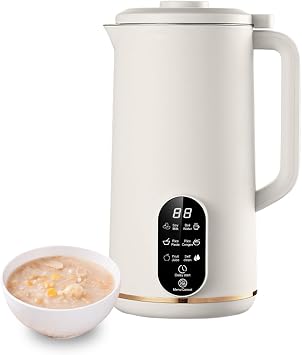 MACOLAUDER 12H Reserved 304 Stainless Steel Soy Milk Maker, Heat 650ml/Cold 800ml, For Both Hot & Cold Use, Soy Milk, Baby Food, Juice, Hot Water, Porridge, Washing, Dried Bean Mixer, Juicer, Electric