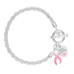 Breast Cancer Pink Ribbon Rope Bracelets