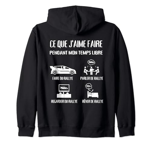 Photo de Rallye homme temps libre humour idée cadeau automobile Sweat à Capuche