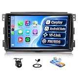 SIXWIN Autoradio per Mercedes Benz Smart 451 Fortwo 2005-2010, 9 Pollici IPS HD Schermo con CarPlay e Android Auto, Mirror Link, Vi-Link, Bluetooth, FM RDS, DSP, Comandi al volante e Telecamera