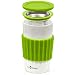 Live Infused Single Cup Loose Leaf Tea Brewing System, 16oz Ceramic Mug with Tea Infuser, Lid, and Silicone Mug Sleeve (Green)