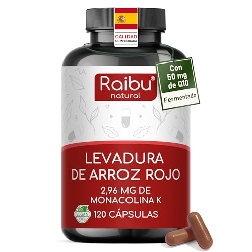 Levadura de arroz rojo con 50 mg de coenzima Q10