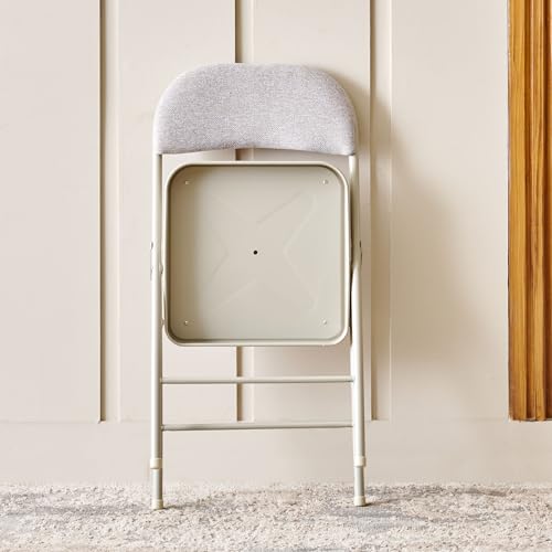 Image of Home Centre | Melony Fabric Folding Chair | Metal Frame, for Home | Beige | 6 Months Warranty