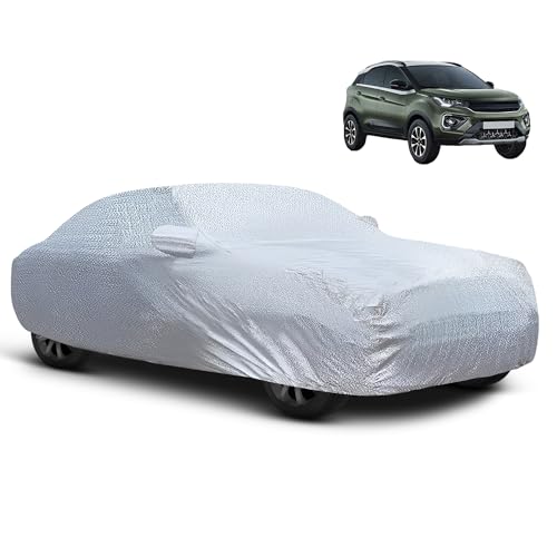 Image of Autofy Car Cover Waterproof SilverShield for Tata Nexon [Year 2019 Onwards] - Nexon Car Cover Dust & UV Protection Nexon Car Body Cover with Mirror Pocket Soft Cotton Lining