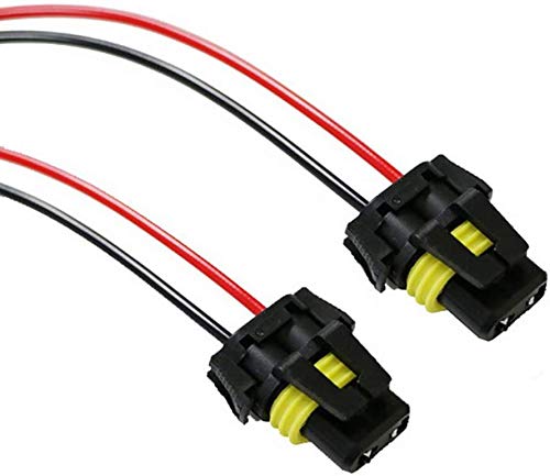 Ijdmtoy (2) 900-Series 9005 9006 Female Adapter Wiring Harness Sockets Wire Compatible With Headlights Fog Lights #TOP4
