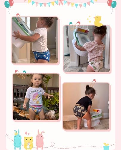 MooMoo Baby Cotton Potty Training Underwear 4 Packs Absorbent Reusable Training Pants for Girls 3T - 4