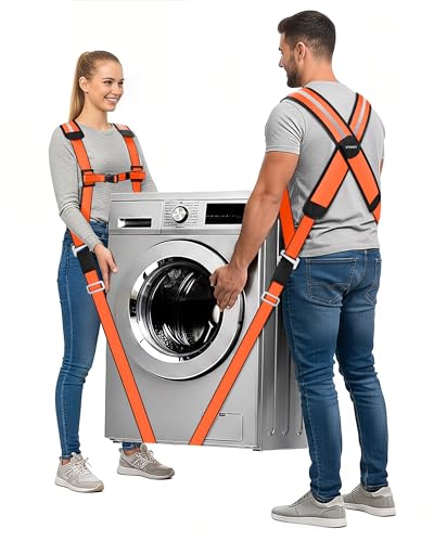 Ytonet Moving Straps, 2-Person Lifting and Moving System, X-Shaped Back Padded Movings Straps for Lifting Appliance, Furniture Strap Move Heavy Objects Up to 800lbs for Mattresses, Refrigerator, Sofa