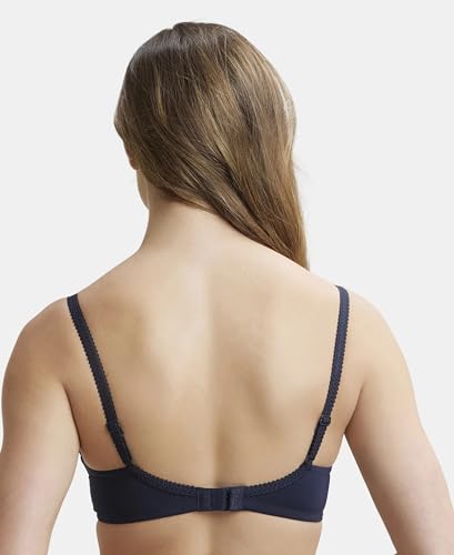 Image of Jockey 1816 Women Wirefree Padded Soft Touch Microfiber Elastane Stretch Full Coverage T-Shirt Bra with Lace Styling
