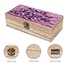 All Butterflies Are on Purple Background Wooden Storage Box Wooden Keepsake Box with A Hinged Lid Fashion Memory Treasure Boxes Decorative Jewelry Case for Crafts Photo Home Decor Wood Gift Box