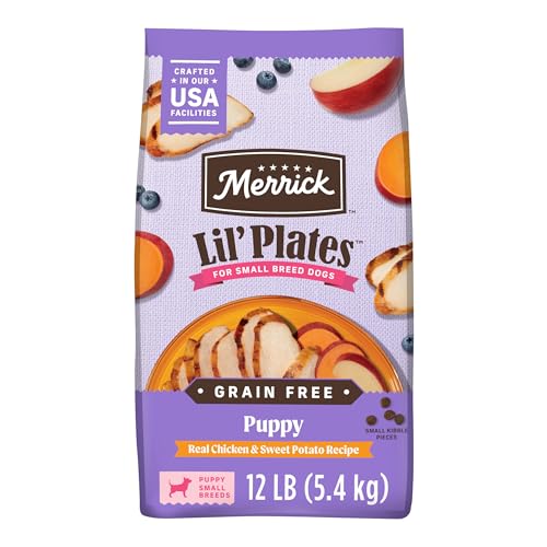 Merrick Lil’ Plates Premium Grain Free Dry Puppy Food for Small Dogs, Real Chicken and Sweet Potato Kibble - 12.0 lb. Bag