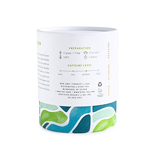 Rishi Tea Matcha Super Green Loose Leaf Herbal Tea | Immune Support, Usda Certified Organic Sencha, Caffeinated, Umami, Antioxidant Rich | 2.82 Oz Tube #TOP2