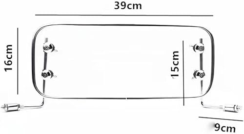 Miniatura 5 de Wndshield - Parabrisas para scooter y motocicleta, a prueba de viento para bicicleta eléctrica (rectángulo transparente)