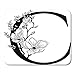 Produktbild Mouse Pad Couture Blumen C Monogramm Brief Blumen und Zweige Cherry Mousepad für Notebooks, Desktop-Computer Mausmatten, Büromaterial