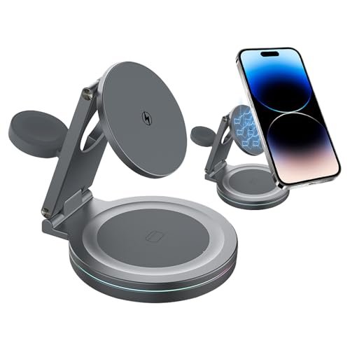 Station de charge sans fil magnétique avec rotation 360 degrés stable