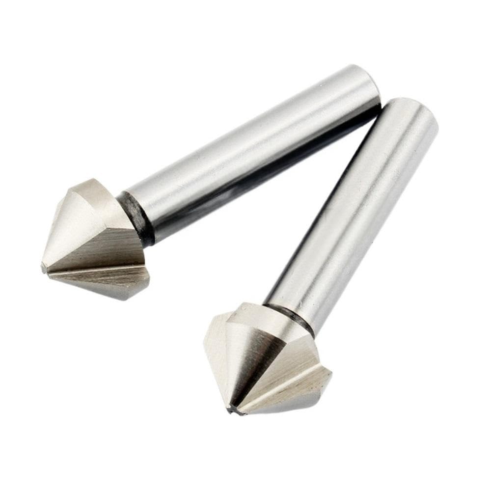 Broca avellanadora Escariador de fresado superi0r HSS 3 dientes, antienvejecimiento, broca fresa extremo biselado 90 grados for CNC, 1 pieza(50mm)