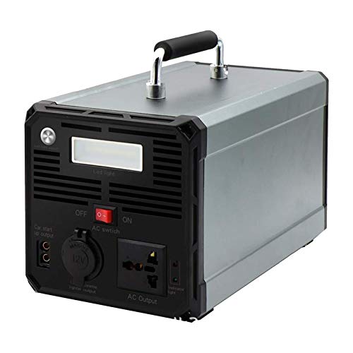 Centrale électrique Portable 1000 W avec générateur Solaire et Batterie Lithium 100 Ah, 4 Ports USB, Sorties CA et CC, éclairage LED pour Urgence extérieure