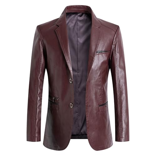 Veste en cuir homme plusieurs poches pour remédier au froid hivernal