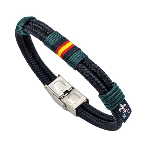 Hispania Colors PULSERA NAUTILUS AZUL MARINO - REGALO PULSERA DE ESPAÑA (PEQUEÑA - Muñeca entre 16,5 y 17,5 cm, VERDE)