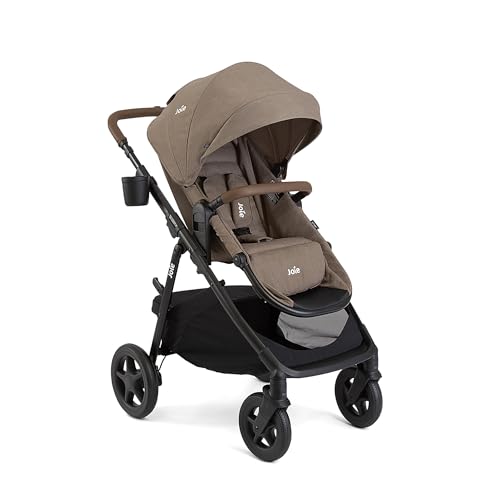 Image of Joie Baby, Ginger and Rue Travel System - 4-in-1 Travel System with Lightweight Baby Car Seat and an Included Anti-Rebound Base for Easy Install and Height-Adjustable Stroller (Mocha)