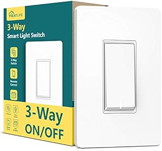 TREATLIFE 3 Way Smart Switch, 2.4Ghz WiFi Smart Light Switch 3 Way Switch Compatible with Alexa, Google Home and SmartThings, Remote Control, ETL, Schedule, Neutral Wire Required 1 Pack