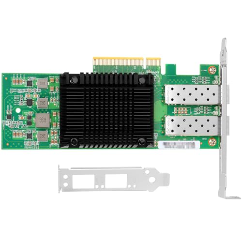 Adaptador de red Vogzone para E810-XXVDA2, NIC PCIe 4.0 x8 de 25 GbE con 2 puertos SFP28, compatible con controlador Intel E810-XXVAM2, RDMA RoCEv2/iWARP y UEFI, ideal para servidores de centro de datos miniatura 2