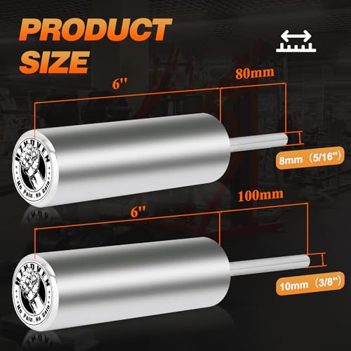 hzhdven Weight Stack Pin Extender for Gym Cable Machine & Home Gym, Ø 10 mm, Allowing Additional Olympic Weight Plates, Made of Durable Steel for Secure and Long-Lasting Use