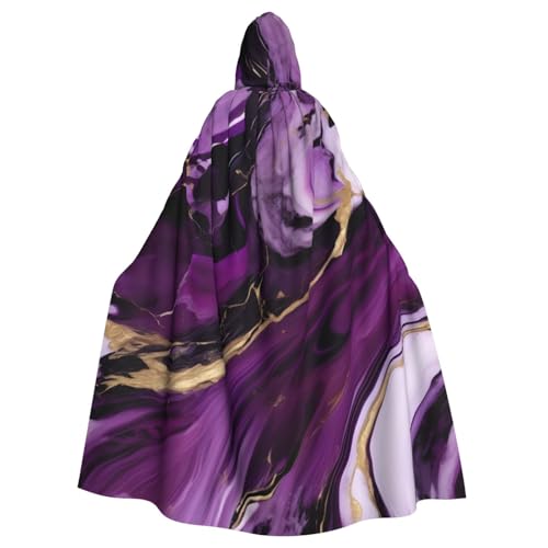Cape de robe unisexe à capuche pour adulte imprimé marbre violet Yanglong