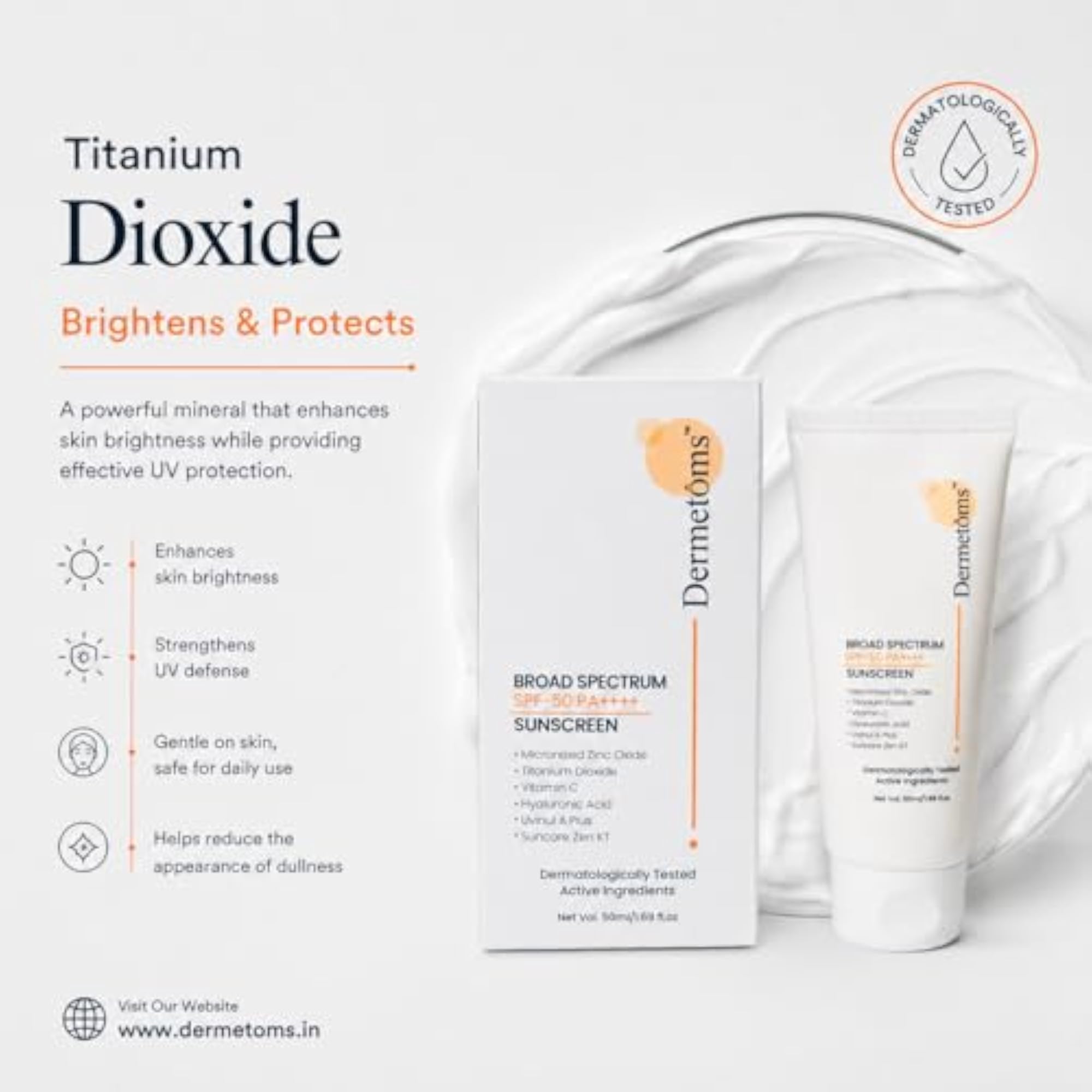 Sunscreen SPF 50 PA++++, Non-Greasy & Lightweight