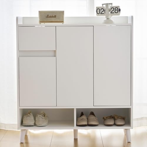 Moimhear Cómoda zapatero con estantes ajustables