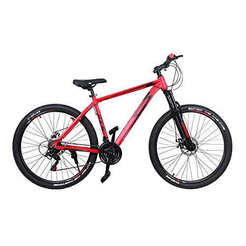 Image of Cosmic Bicycle 27.5 Terra AL 21SP FSLO Alloy Bicycle with Front Suspension Lock Out and Dual disc Brakes - Red