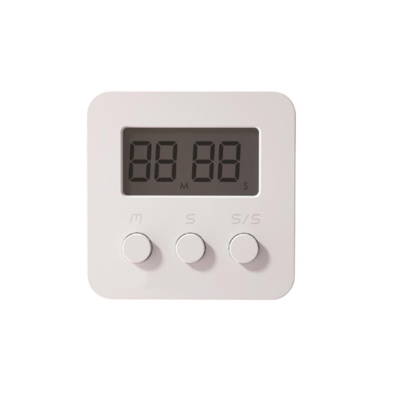 Digital Timer Reminder Kitchen Baking Student Postgraduate Exam Question Study Stopwatch Fitness Electronic Reliable Efficient(White)