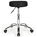 Produktbild AMSTYLE Hocker Design Arbeitshocker verstellbar Bezug Stoff/Mesh Schwarz Sitzhocker Teppichbodenrollen Rollhocker gepolstert ohne Lehne Praxishocker auf Rollen Arzthocker höhenverstellbar XL