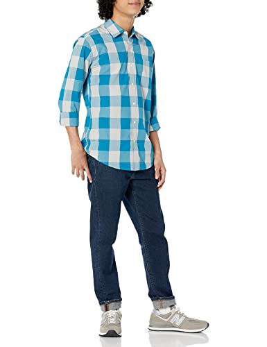 Image of Amazon Essentials Men's Regular-Fit Long-Sleeve Casual Poplin Shirt, Button Front, Business Casual, Collared