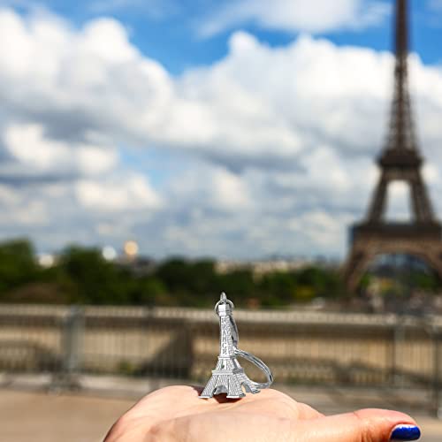 Inbagi 50 Pieces Eiffel Tower Keyring Paris Eiffel Tower Keychains Retro French Souvenirs Keychains Eiffel Tower Keychain For Home Jewelry Table Decor Gifts, Silver #TOP5