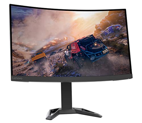 Lenovo Gaming G-Series Curved 27in(68.58cm) 1920×1080 FHD VA Monitor |165Hz|1ms, AMD FreeSyncPremium|90%DCI-P3, 2x3W Speakers, HDMI|DP, Height Adjust TiltStand,TUV EyesafeCertified,Raven Black-G27c-30