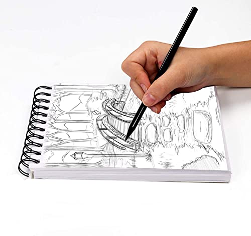 Image of Askprints 50 Sheet A5 Sketchbook - 5.8 X 8.3 Inch | One Doodle A Day Challenge, Top Spiral-Bound Sketchpad For Artists | Sketching And Drawing Acid Free Paper, Acrylic