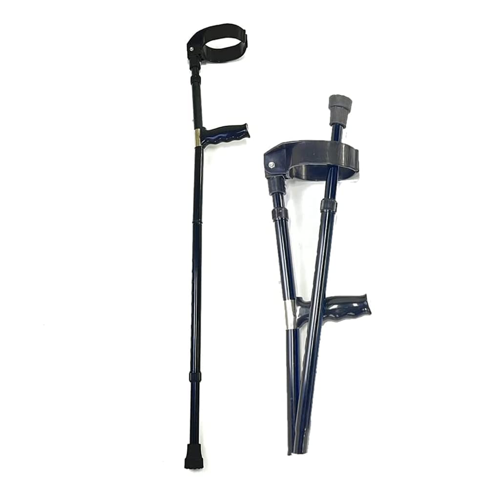 LIOONS Muletas médicas, muletas, Bastones para Caminar, bastón Plegable de Aluminio, Ligero, Ajustable en Altura, muletas para Hombres y Mujeres