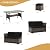 LOUVIXA 7 Pieces Patio Dining Sets, Patio Furniture Set, All Weather Wicker Conversation Set with Ottoman, Sectional Sofa with Dining Table and Chair (6227 Black)