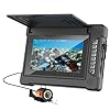 ESANHAO Telecamera da Pesca Subacquea con Monitor IPS 7", Telecamera Subacquea 1200TVL HD 165° Grandangolo, 6 LED Bianchi + 6 IR, Impermeabile IP68, Fish Finder per Pesca su Ghiaccio/Mare/Lago (30M)