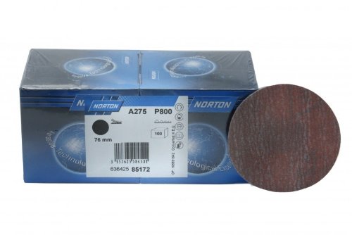 Preisvergleich Produktbild 50 NORTON Schleifscheiben A 275-75 mm ohne Lochung Korn 80 klett