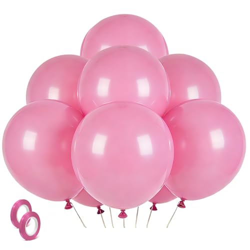 Image of Pink Balloons Light Pink Birthday Decorations 30 Pack 18 inch Round Gender Reveal Ballons for Birthday Wedding Anniversary Baby Shower Gender Reveal Party Decoration