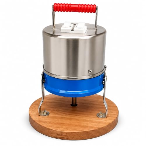 Image of DRUMSTONE ( 2026 Brings 5 Years WARRANTY ) Copper Motor Grain Mill Machine Heavy Duty Flour Grinder for Home & Small Business Use, Pure Wood Base, Powerful 8 No. Madhana