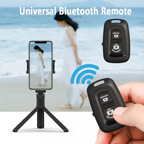 Image of Smartphone Bluetooth AB Shutter Button Portable Travel Wireless Lightweight Remote for Mobile Camera Selfie Picture Clicker Photos & Videos Compatible with iPhone /Android /iPad /Tablets